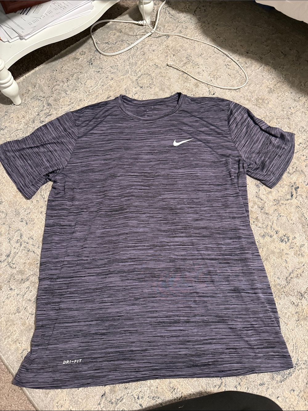 Nike Purple Heathered Dri-FIT Short Sleeve Tee